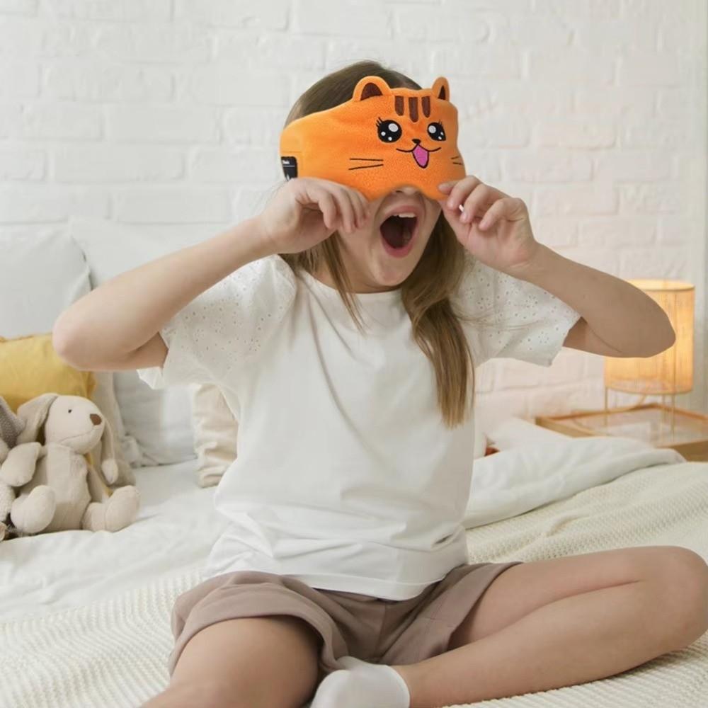 Thin Speakers Bluetooth Headphones Eye Mask Soft Plush Speakers Headband Not-in-Ear Design
