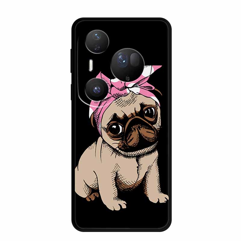 Для Huawei Pura 80 Ultra 5G Чехол Coque Мультяшный Кот Расписной Черный Силиконовый Мягкая Задняя Крышка Для Huawei Pura 80 Ultra Чехлы Оболочки