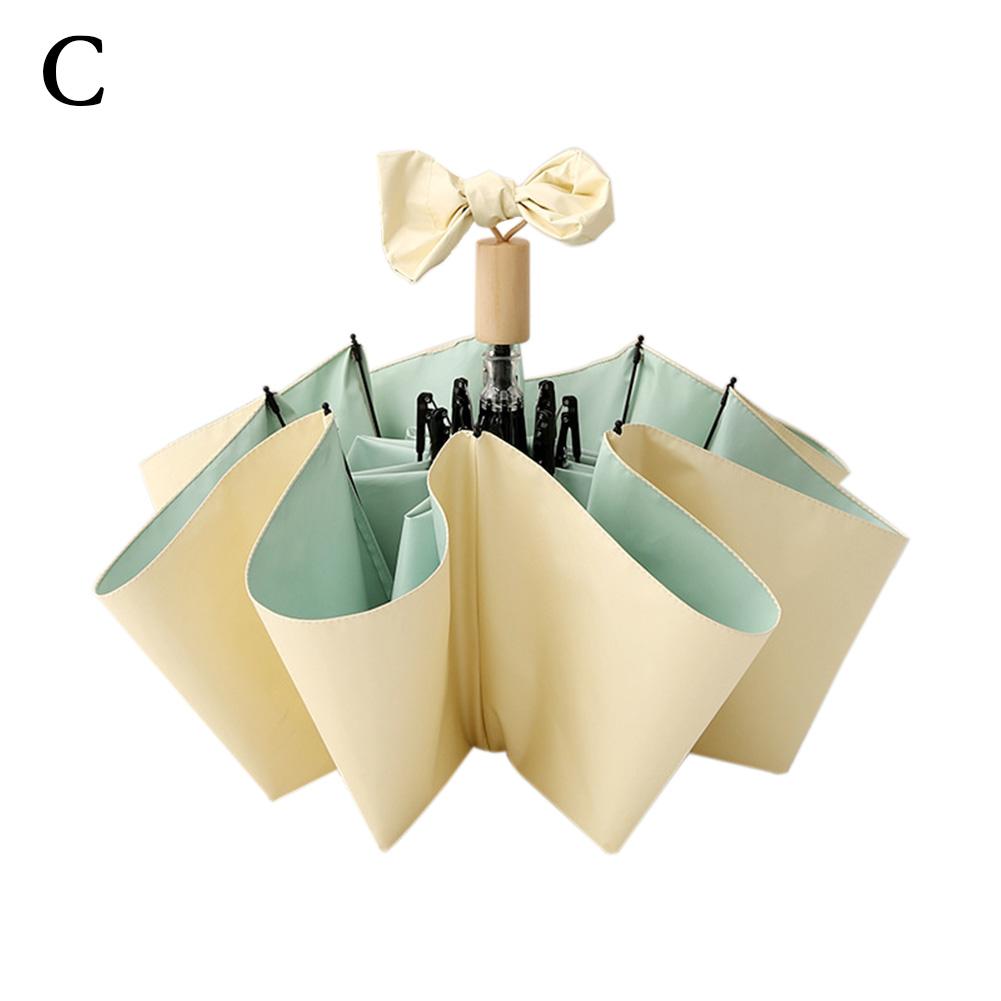 Зонт складной женский на клейкой основе для защиты от солнца и дождя, двойного назначения, высококачественный, прочный, солнцезащитный зонт Ins Color