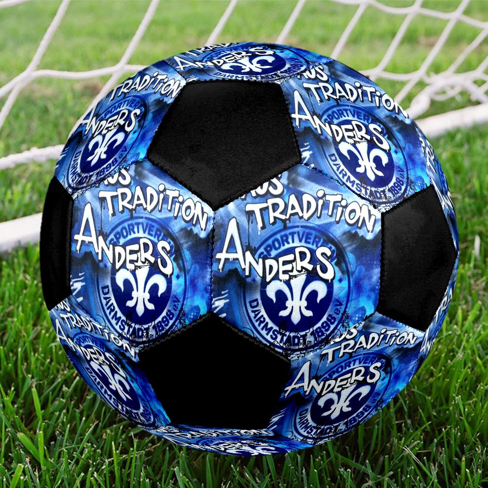 SV Darmstadt 98 Футбольный мяч для зала Цветной Машинная строчка ПВХ Размер 5 Командные тренировки Готов к соревнованиям Прочный Высокий отскок Крутой спортивный подарок