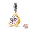 Original Charm Copper Cat Series - Cat Pendant Under The Moon Charms Fit 3Mm Original Bracelet Women Diy Fine Jewelry Gifts