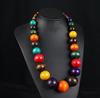 Handmade Exaggerated Bohemian Wooden Bead Necklace All-match Necklace Jewelry Sweater Necklace Chain Personalized Holiday Accessories