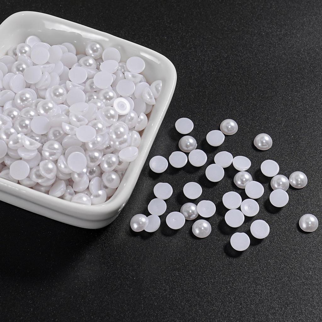 Жемчужные полукруглые бусины из АБС-пластика для изготовления бижутерии, аксессуаров для волос, патчей на телефон, сережек, дизайна ногтей, поделок своими руками