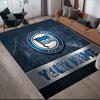 Custom Name Hertha BSC Flannel Pattern Square Carpet,Area Rug,Carpet Rug for Living Room Bedroom Sofa Playroom Decor,Non-slip Floor Mat