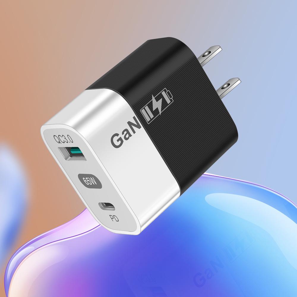Новое 33-ваттное USB-зарядное устройство GaN с QC 3.0 и PD, поддерживает быструю зарядку 9 В и 12 В - Стандарт США/ЕС.