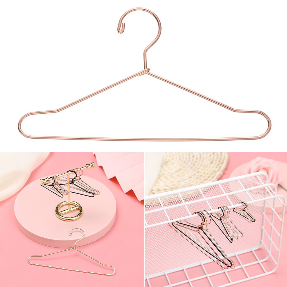 10pcs Multi-colors Cute 1/6 Doll Mini Hangers Dress Clothes Hanging Metal Doll Accessories