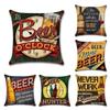 Beer Wine Retro Style Pillow Case Cover Creative Retro Beer Printing Decorative Pillowcases Pillow Case Cover Kussensloop