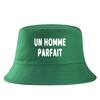 Un Homme Parfait Letter Print Bucket Hat for Unisex Women Summer Cotton Sun Panama Cap Creative Gift FisherUnisex Hats  Colors