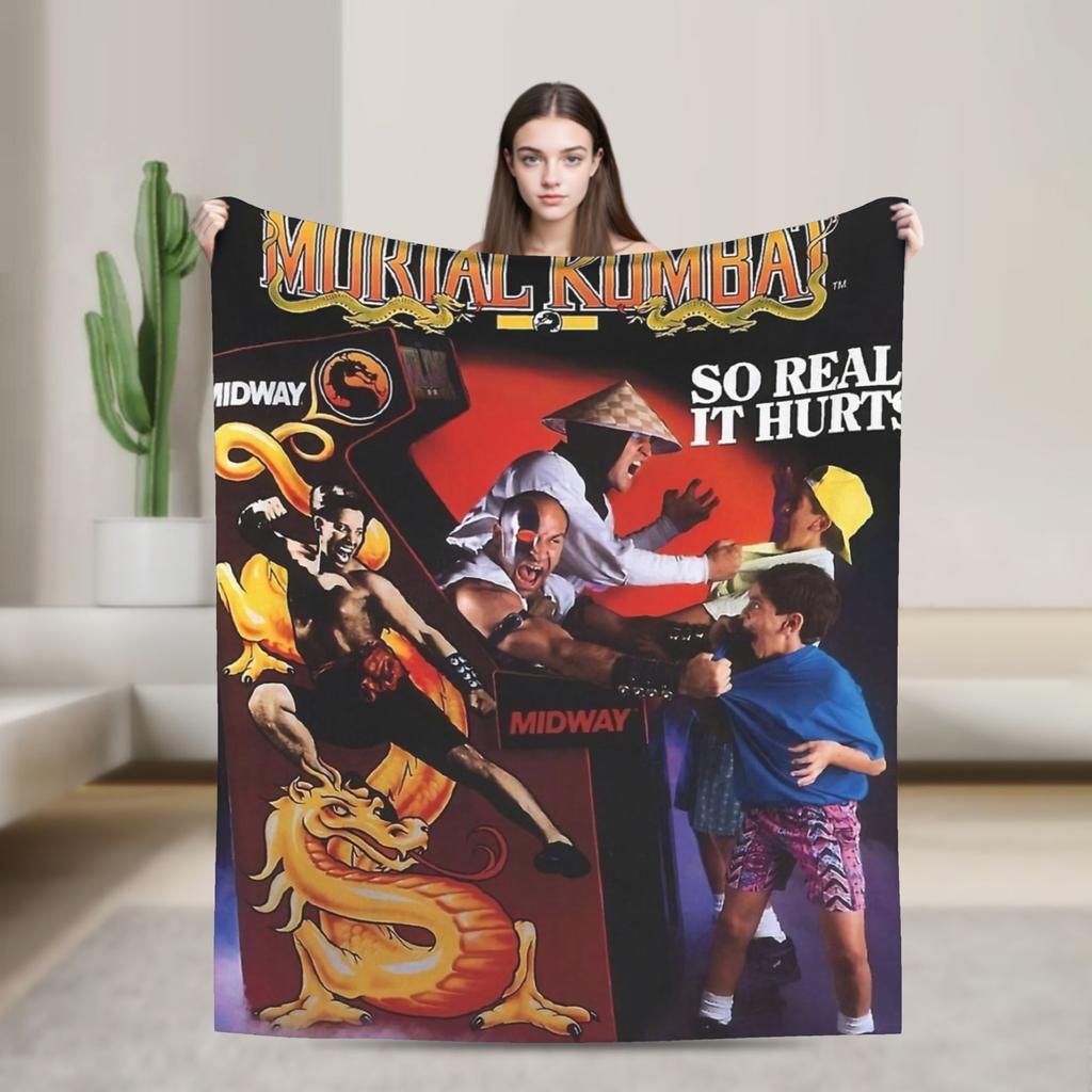Плед Mortal Kombat II Флисовый Потрясающе Мягкий Плед для Кресла Покрывало на Диван Весна/Осень