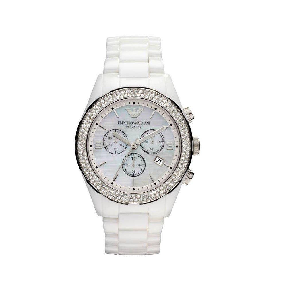 Armani Белые Керамические Часы с Хронографом AR1456 EMPORIO ARMANIМужские Emporio