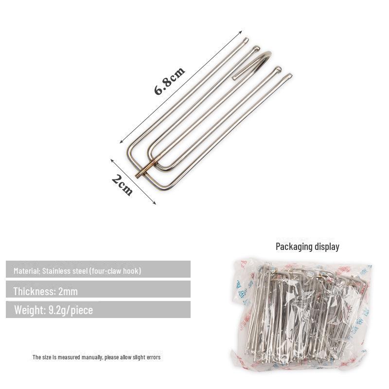 Korean Pleated Curtain S-Shaped Four-Pronged Hooks