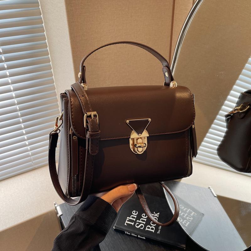 Ретро простая маленькая сумка женская осень-зима новая портативная маленькая квадратная сумка высококлассная деловая сумка кроссбоди