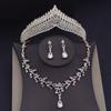 Fashion Bridal Jewelry Sets for Women Tiaras Choker Necklace Sets Wedding Crown Set Bride Prom Jewelry Costume Accessories