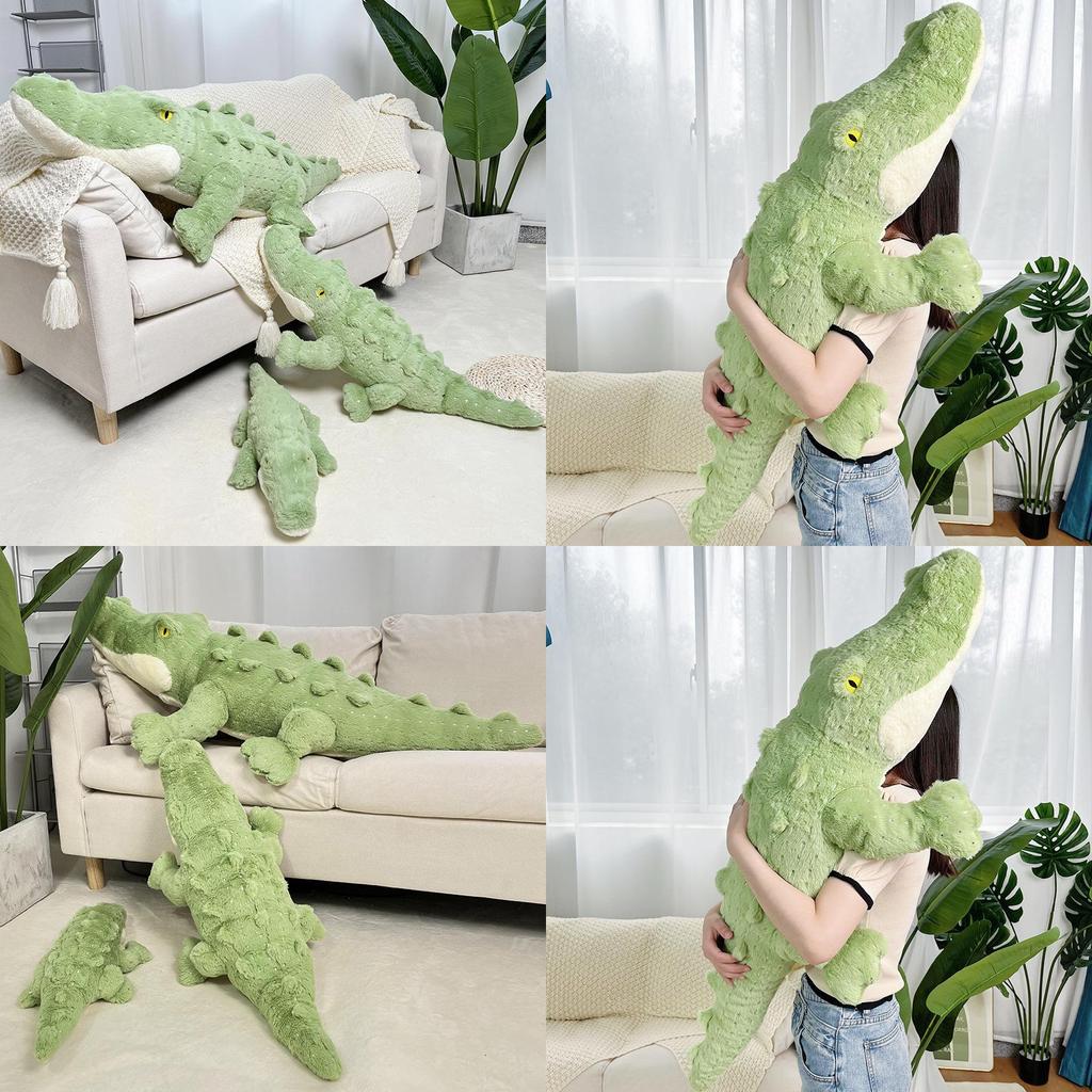 Crocodile Character Stuffed Toy Large Hug Pillow For Childrens Bedroom Decor