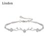 Линдон циркон браслет ювелирные изделия геометрические бусины браслеты-цепочки модный тонкий свадебный подарок для подруги женщин