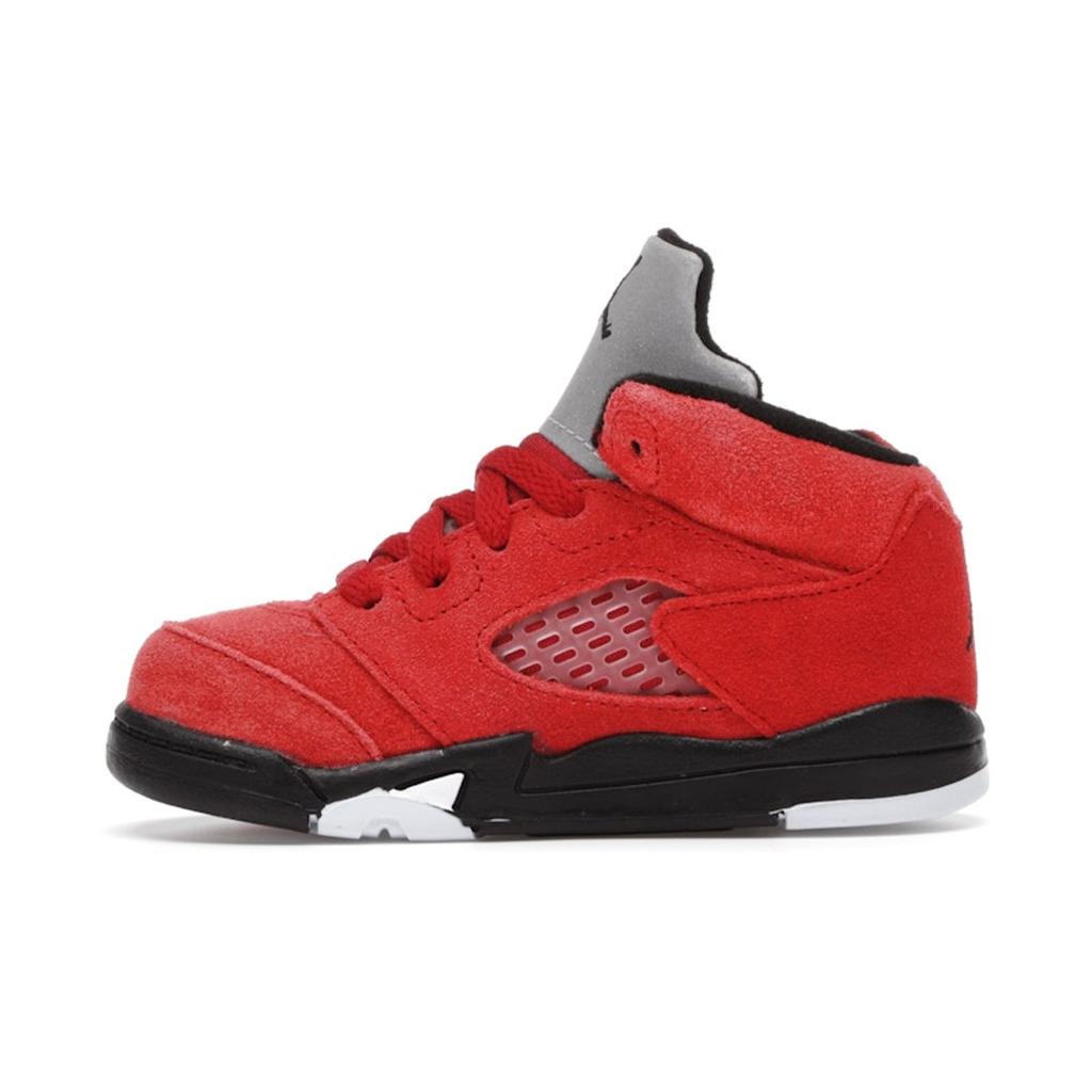 Air Jordan 5 Retro TD Raging Bull 2021 Baby Sneakers Red Varsity-Red Black 440890-600