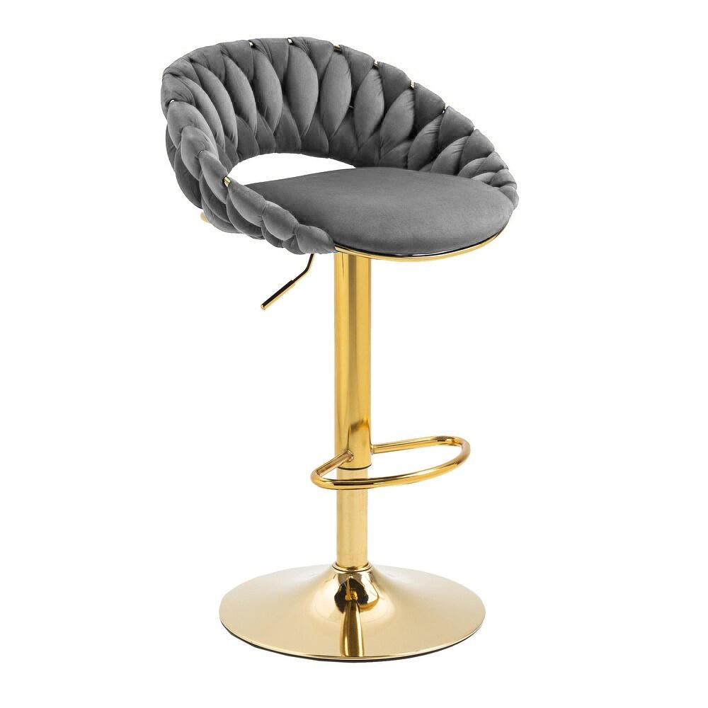 Adjustable stool, bar stool, FARVISO gray elegant loft