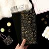 Cute Gold Foil Hand Drawn Black Cat Flat Stickers Kawaii Kitten Decor For Scrapbooking Journal Craft Supplies
