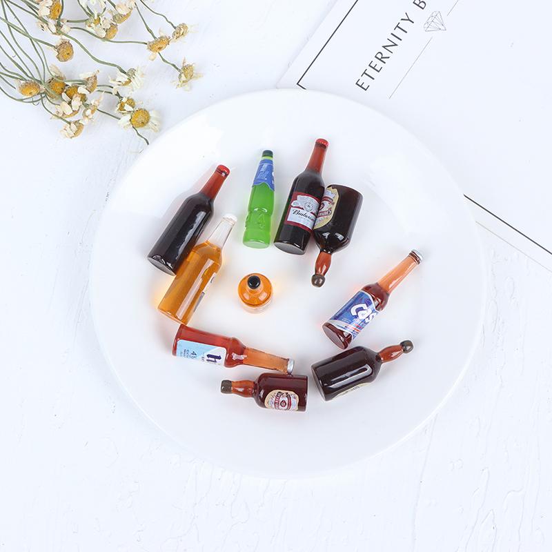 10Pcs 1:12 Dollhouse Miniature Drinks Wine Model Dolls Kitchen Accessories