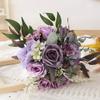 Искусственные цветы Искусственный букет цветов Шелковый цветок Свадебные букеты Искусственная роза Для бросания рукой Ваза Украшение для цветочной композиции на обеденный стол