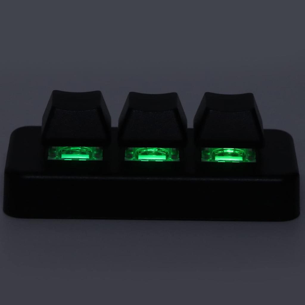 Mechanical USB Mini 3 Key Keyboard RGB Mechanical Gaming 3 Mode DOS Keyboard, Keyboard, Wired/Wireless/BT Connector,