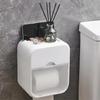 Waterproof Convenient Bathroom Tissue Box Punch-free Tissue Storage Box Bathroom Supplies Toilet Paper Holder Wall Mounted
