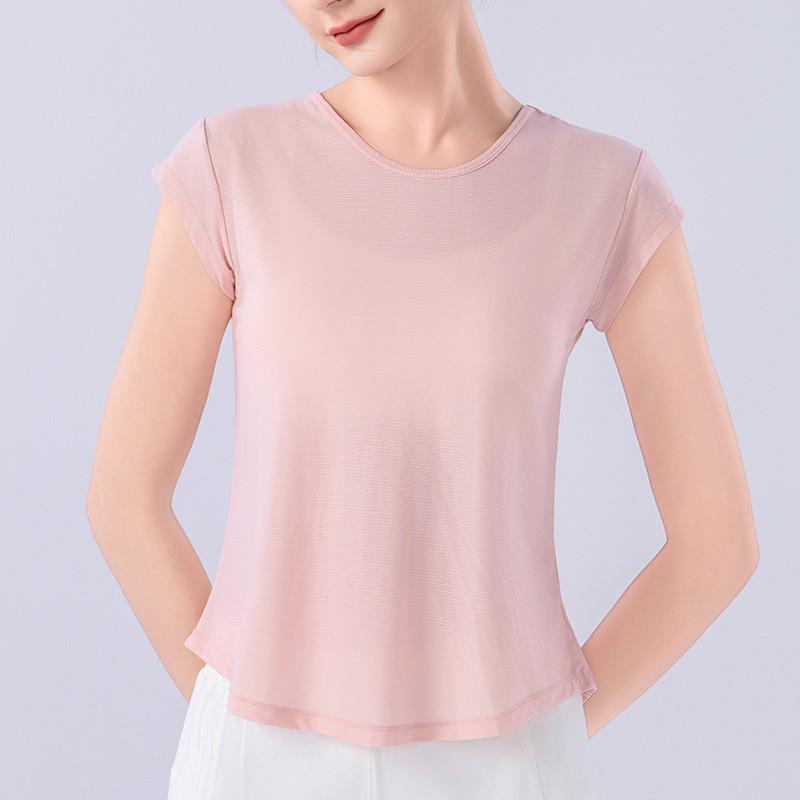 Women's Quick-Dry Yoga & Running T-Shirt - Loose, Comfortable, Slimming, Breathable Short Sleeve for Summer Fitness
