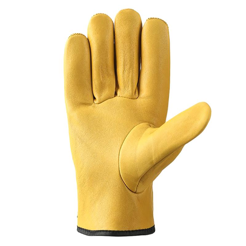 Work Gloves Sheepskin Leather Workers Work Welding Safety Protection Garden Sports Moto Driver Welder Wear-Resistant Gloves
