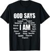 Retro Christian Funny God Says I Am Chosen Forgiven Tshirt Y2k Faith Personalized Saying Tee Womens Fashion Power Clothes Gift