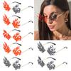 Солнцезащитные очки в форме феникса для женщин, тонированные очки без оправы, модные солнцезащитные очки без оправы