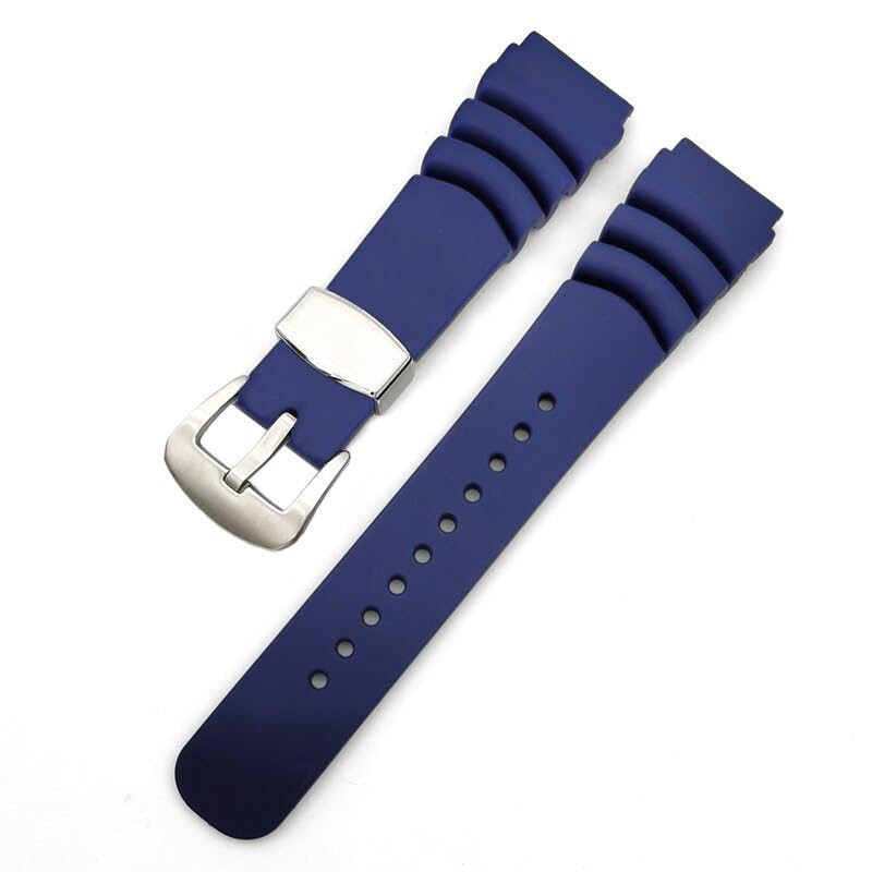 Силиконовый ремешок для дайверских часов SEIKO SKA291J1, SKA293J2, SKX007, SKX009, 18мм 20мм 22мм 24мм, Водонепроницаемый спортивный ремешок, Черный