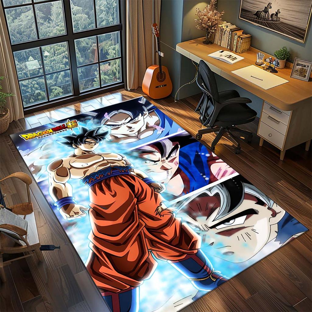 Ковер Dragon Ball Goku Аниме Ковер Большой Ковер Нескользящий Моющийся Напольный Коврик Комната Геймера Спальня Домашний Декор -QJY