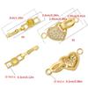 Универсальные застежки для изготовления ювелирных изделий Модный набор золотых застежек для ювелирных изделий с кубическим цирконием для создания ювелирных изделий своими руками