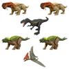 Mattel Jurassic World Набор фигурок динозавров для погони и атаки, в ассортименте, для детей, коробка из 6 штук, возраст 4 года и старше, многоцелевой, 986A-JGB77