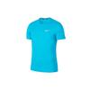 Прохладный майларовый дышащий быстросохнущий беговой короткий рукав футболка мужские топы синий 892995-482