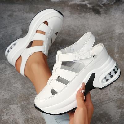 Мода 2025 большой размер новый римский носок сумки для обуви, модные перфорированные пеньковые веревочные противоскользящие сандалии на танкетке на одной линии