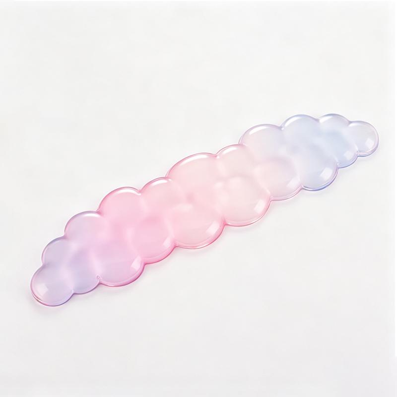 Cute Transparent Cloud Silicone Keyboard Mouse Wrist Rest Non‑Slip Wrist Arm Support Pad Typing Pain Relief for Laptop Computer