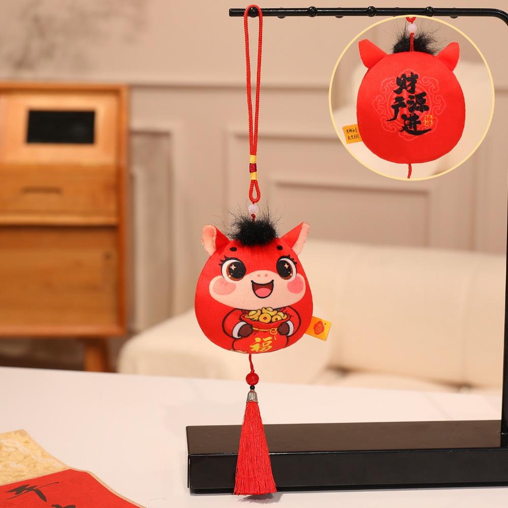 Creative Plush Horse Keychain Mascot Dolls Cute Plush Horse Doll Pendant 10cm Kawaii Chinese New Year Gift Year of Horse