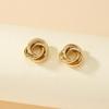 Korean Retro Geometric Circle Hoop Earrings for Women
