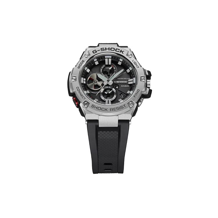 G-SHOCK Серия Gst Механические Стальное Сердце Водонепроницаемые Спортивные Повседневные Солнечные Кварцевый Механизм Ремешок из Смолы Мужские часы Черные GST-B100-1A