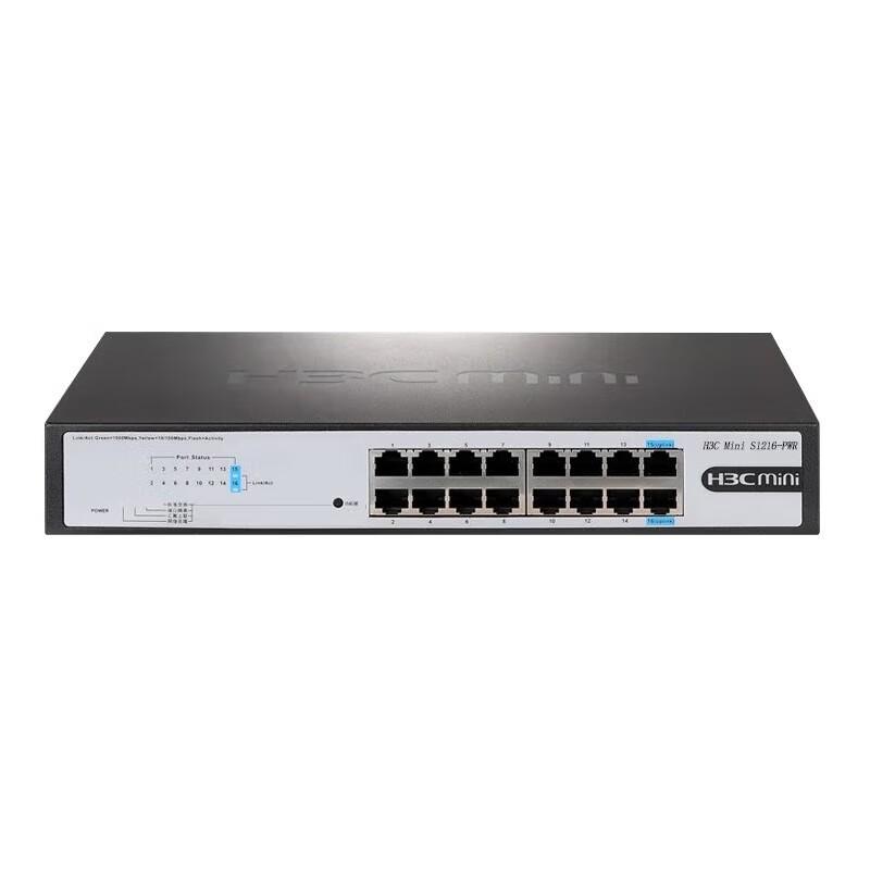 H3C S1216-PWR 16-Port Gigabit PoE Switch