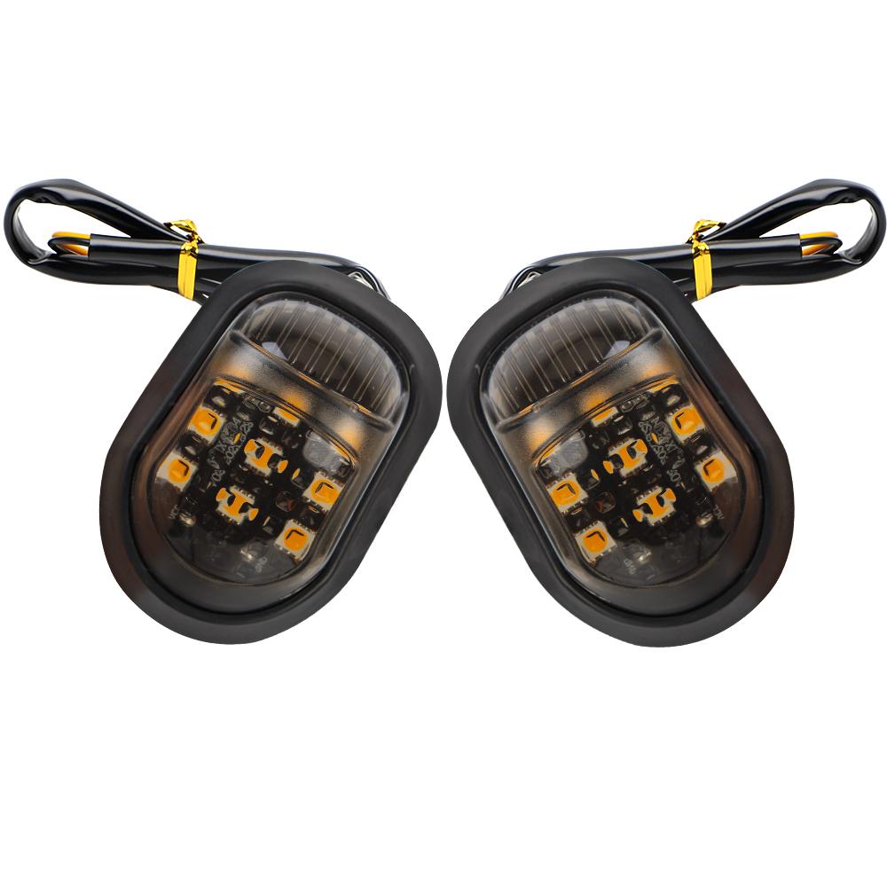 A Pair Motorcycle Motorbike Indicators Blinker 12V Piranha Light Flasher Turn Light 9 LED Turn Signal Light