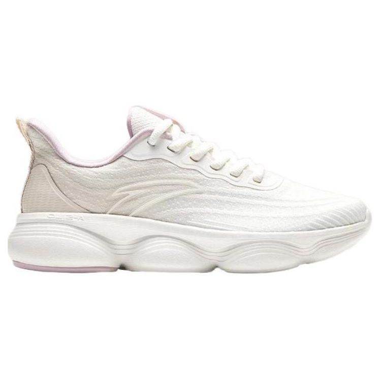 Anta Women Cloud Cushion Lightweight Running Sneakers White Purple 922335572-3