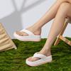 2025 Summer Women's Platform Slippers Thick-Soled EVA Flip-Flops Comfortable Beach Sandals Wedge Slippers