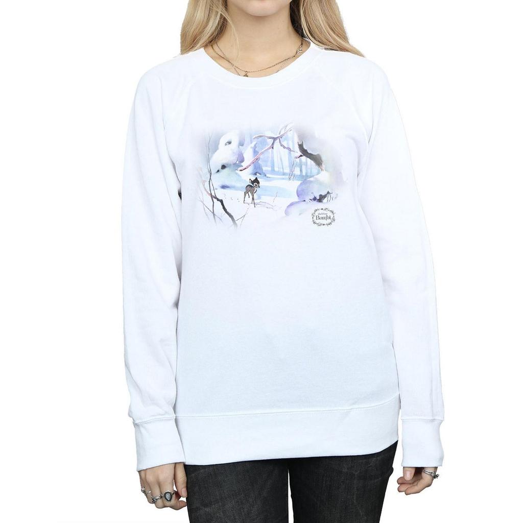 Disney Womens/Ladies Bambi Snow Sweatshirt