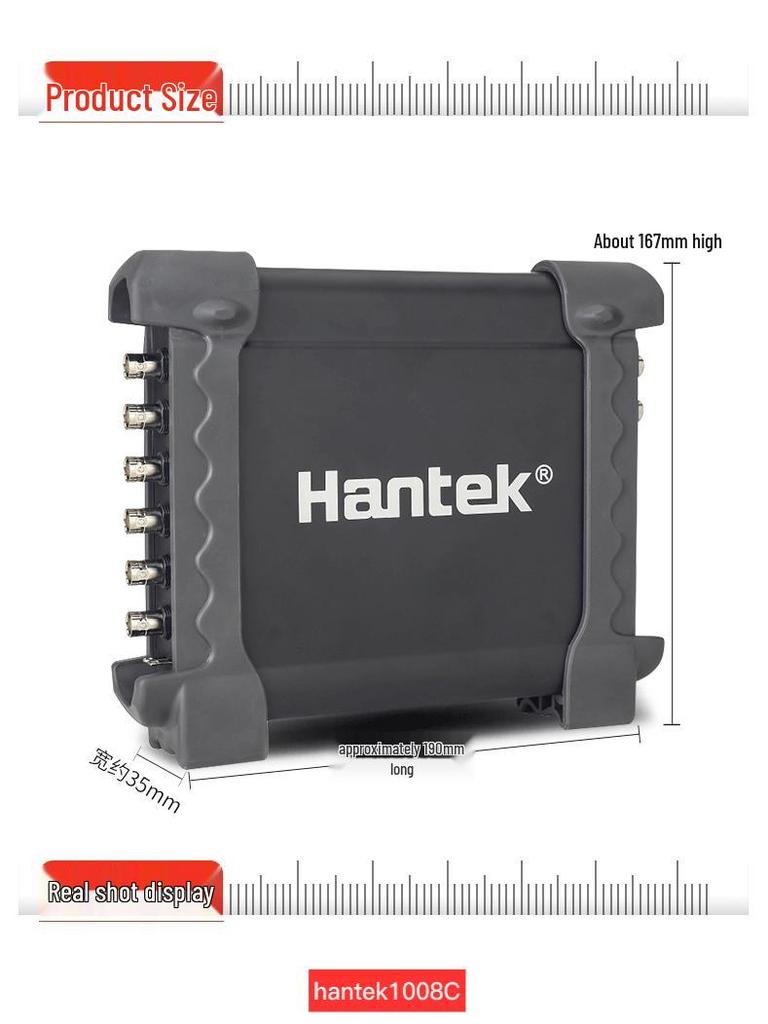 Hantek 1008C USB Автомобильный осциллограф с 8 каналами, датчиком зажигания, CAN-шиной и обнаружением исполнительных механизмов