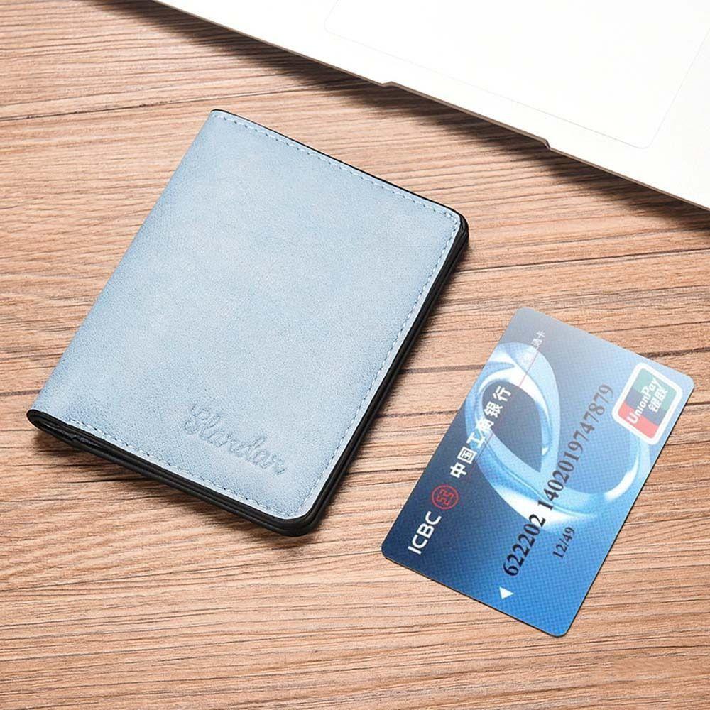 Money Bag Cash Clip PU Leather Ultra-thin Men Wallet Business Card Holder Coin Purse ID Card Cover