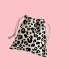 Сумка на шнурке Милый леопардовый принт Ручная маленькая тканевая сумка Кошелек-монетница Клатч Женская сумка для хранения Подарочный мешок Хранение мелочей
