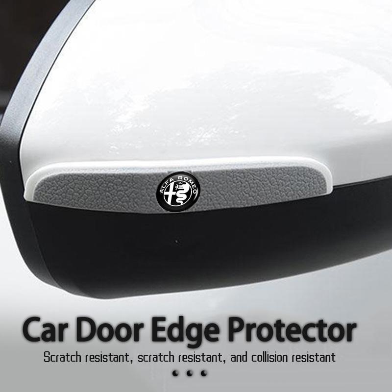 AAACO1 For Alfa Romeo 4pcs Car Door Edge Protection Guards Anti-scratch Stickers Anti-collision Strip Giulia 147 Mito 156 159 166 GT