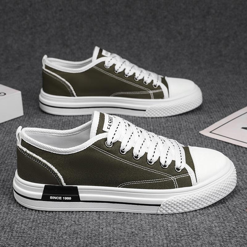 Холщовые мужские туфли 2025 весна новый тренд универсальные уличные кеды для скейтборда студенческий кампусный стиль мягкая подошва модные кеды для скейтборда